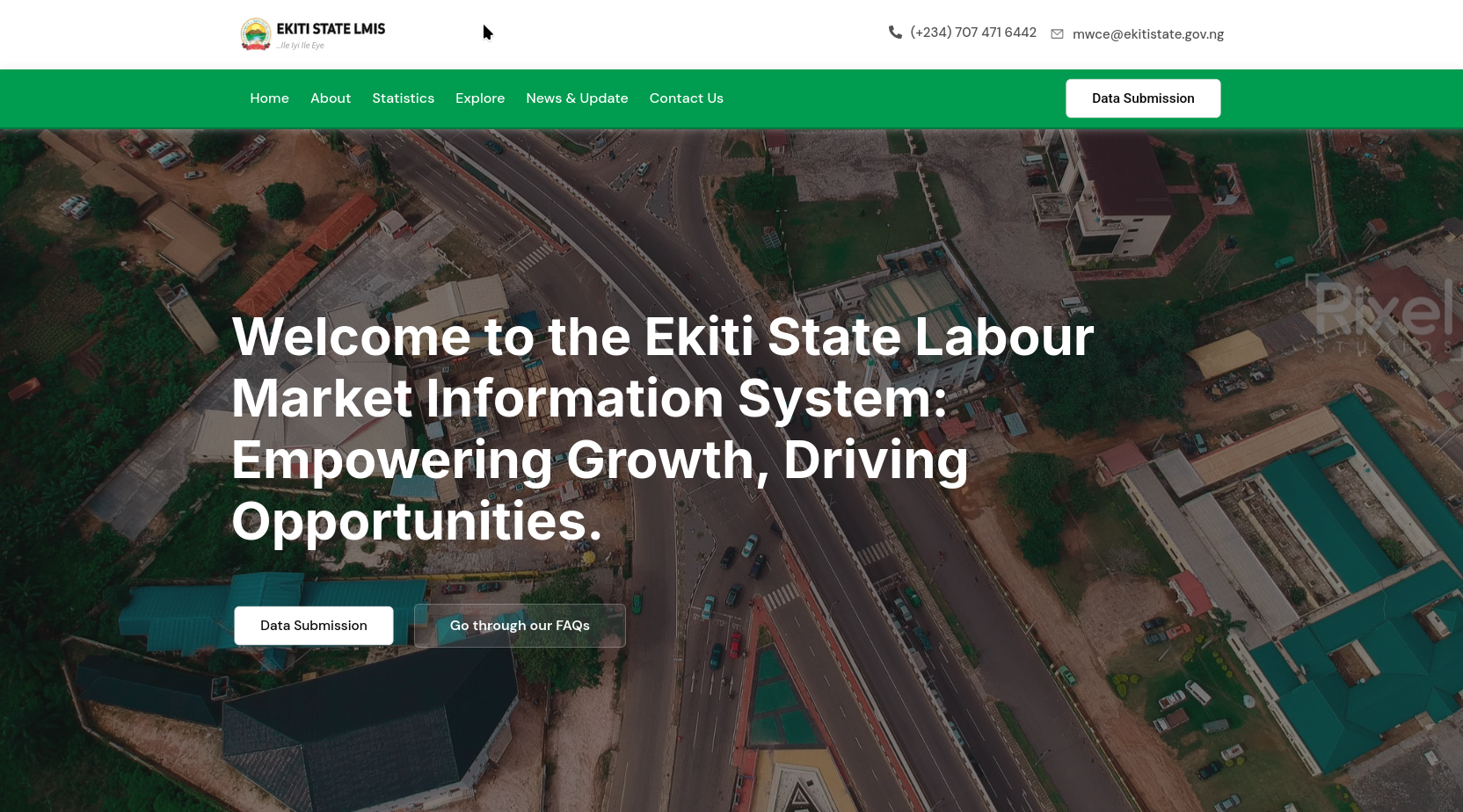 Ekiti LMIS Landing Page