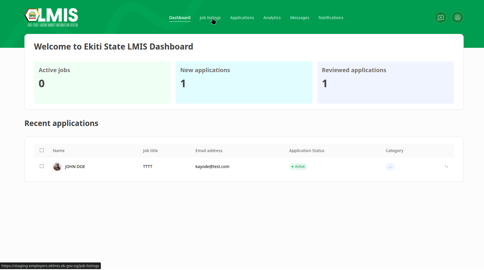 Ekiti LMIS Employers Application